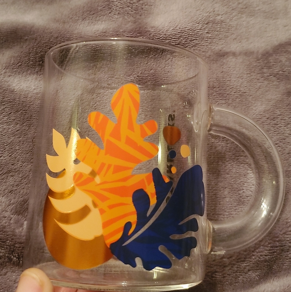 Starbucks fall glass mug